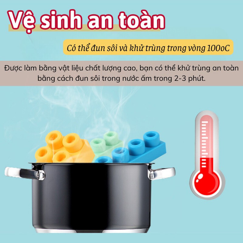 Thùng Đồ Chơi Xếp Hình Nhựa Dẻo 50 Chi Tiết Lớn Lắp Ráp Hộp Đồ Chơi Thông Minh Size To - Đồ Chơi Cho Bé PUKAPI