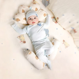 Hrnee - Bộ dài tay họa tiết BBR vải mềm mại, co giãn thoải mái cho bé trai, bé gái từ sơ sinh đến 6 tháng