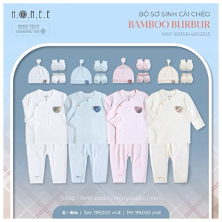Hrnee - Bộ dài tay họa tiết BBR vải mềm mại, co giãn thoải mái cho bé trai, bé gái từ sơ sinh đến 6 tháng