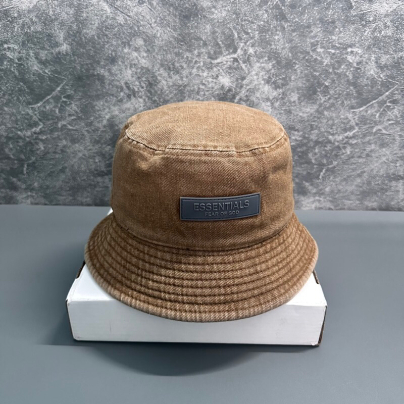 MŨ BUCKET JEAN NÓN VÀNH TRÒN THÊU ES NHỎ THỜI TRANG NAM NỮ
