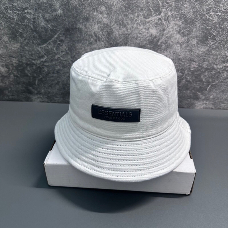 MŨ BUCKET JEAN NÓN VÀNH TRÒN THÊU ES NHỎ THỜI TRANG NAM NỮ