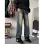 Quần Jean Nam Wash Retro Suông Ống Đứng Lưng Cao Quần Jean Nam Chất Jean Mềm 2 Màu Xanh Đen HOTTREND