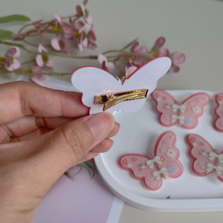 Set kẹp mỏ vịt hình bướm cho bé