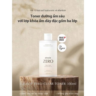 Nước cân bằng thuần chay Elravie Zero Clear Toner 300ml