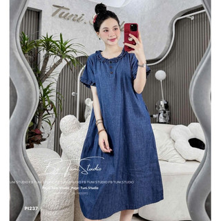 Váy bầu công sở thiết kế dáng xuông A chất bò giấy mềm mại
