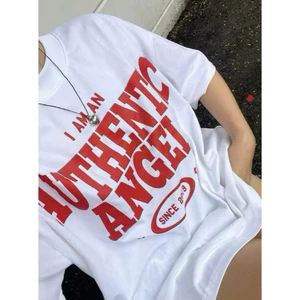 Áo Thun Angel Form Rộng Chất Vải Cotton Dày Dặn Áo Phông Phong Cách Thời Trang