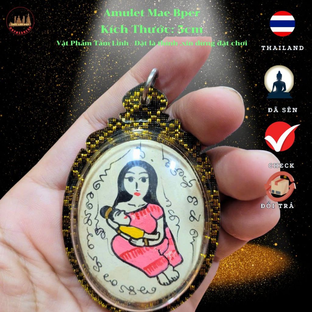 Mặt Dây Chuyền Thủ Công Thái Lan 𝔸𝕞𝕦𝕝𝕖𝕥 𝕄𝕒𝕖 ℕ𝕒𝕜 ℙ𝕙𝕣𝕒 𝕂𝕙𝕒𝕟𝕠𝕟𝕘
