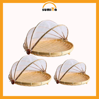 Mẹt tre căng màn SUMIYA giúp giữ vệ sinh thực phẩm, thức ăn chống ruồi muỗi, bụi bám, decor