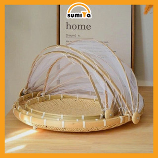 Mẹt tre căng màn SUMIYA giúp giữ vệ sinh thực phẩm, thức ăn chống ruồi muỗi, bụi bám, decor