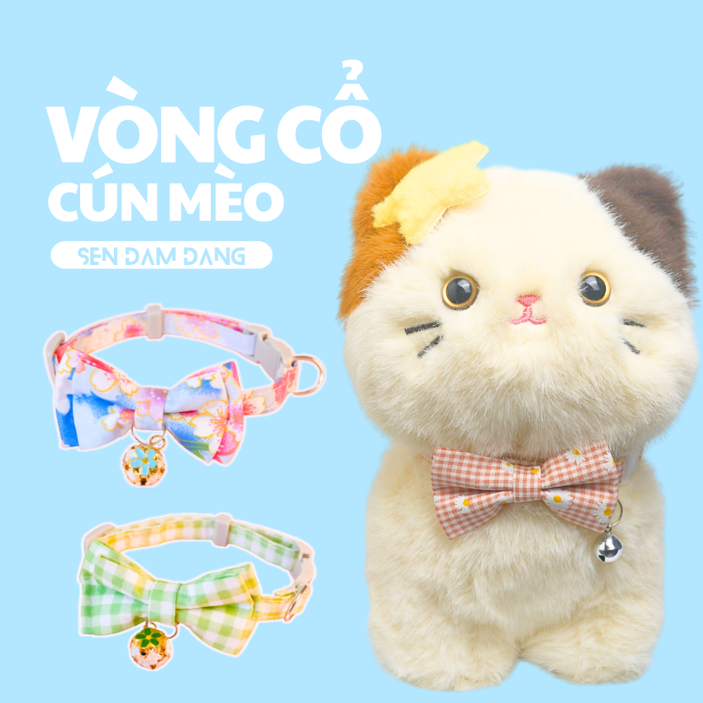 Vòng Cổ Nơ Cho Mèo Size 18-30cm