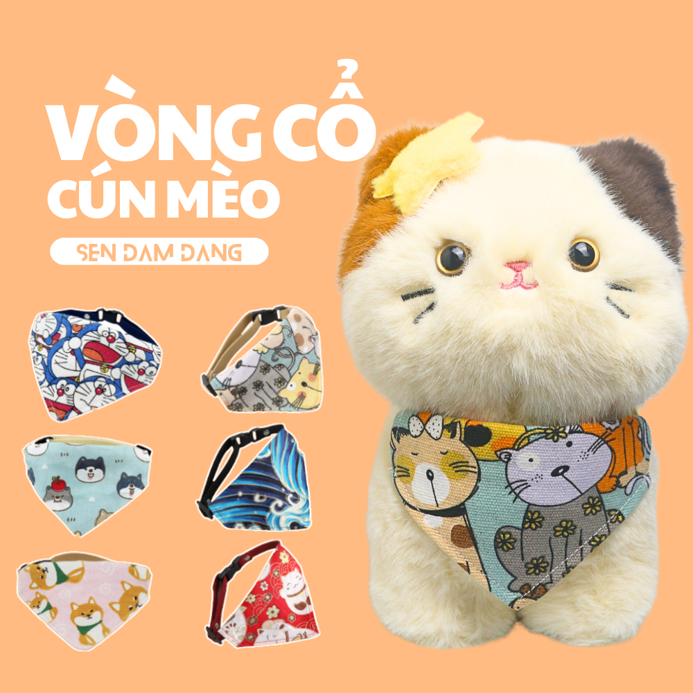 Yếm Vòng Cổ Cho Mèo Size 18-30cm