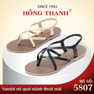 Sandal Nữ HỒNG THẠNH Giày Nữ Đế Bệt Thấp Quai Mảnh Hậu Thun Thoải Mái Nhẹ Êm - 5807