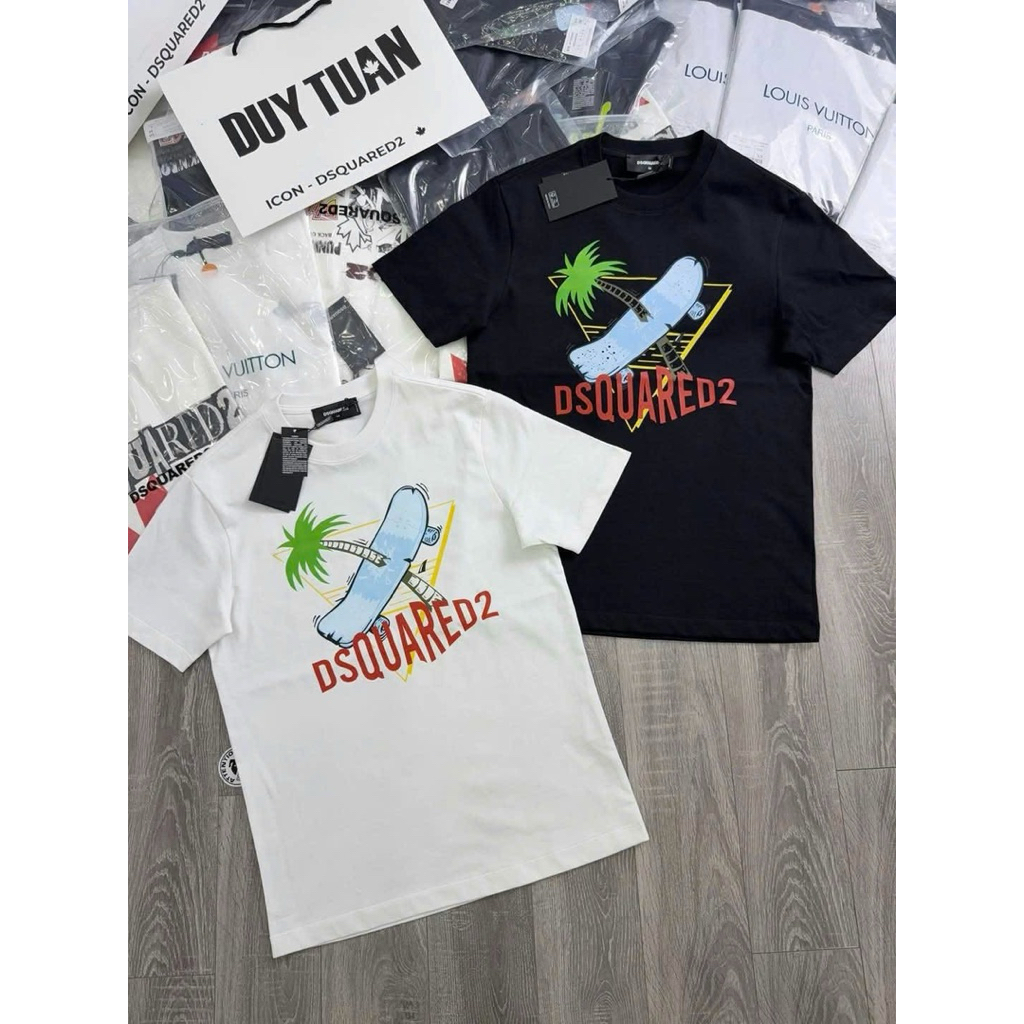 Áo Thun DS”Q Form Rộng Unisex Nam Nữ Áo Phông Bacsic Phong Cách Thời Trang Full Tem Tag Mac