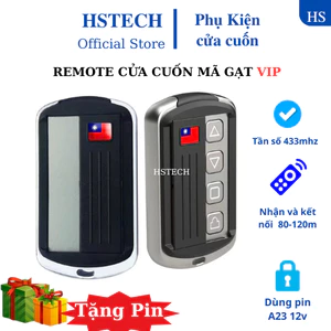Remote điều khiển cửa cuốn HSTech mã gạt Taiwan xịn tần số 433Mhz chíp tròn