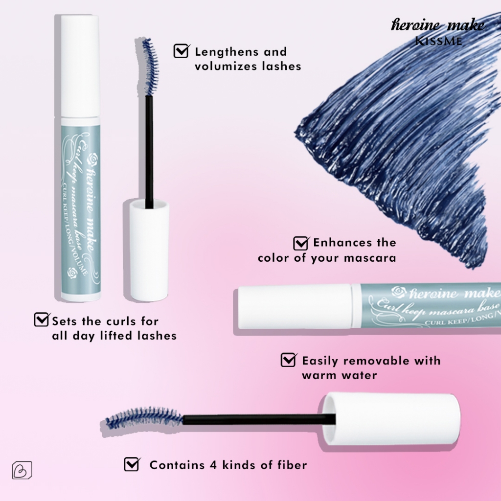 Mascara Lót Nền Chống Trôi, Nâng Dài Mi Kissme Make Curl Keep Mascara Base (6,6mL)