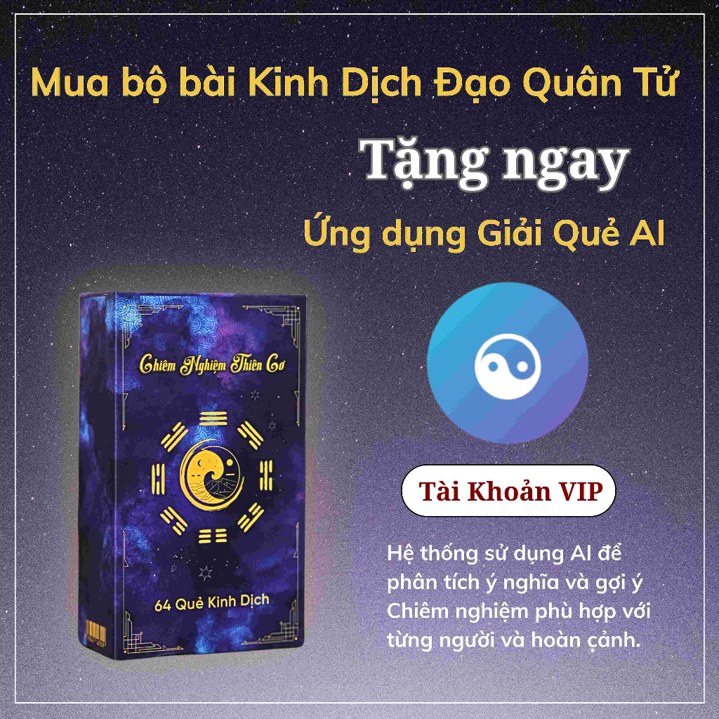 Bộ Bài 64 Quẻ Kinh Dịch - Chiêm Nghiệm Thiên Cơ | Thẻ Bài (64 Lá) Đạo Quân Tử