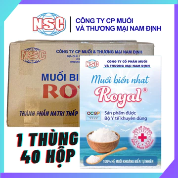 [GIÁ SỈ] Muối Biển Nhạt Royal muối ăn kiêng của Công ty NSC Nam Định/ Thùng 40 hộp