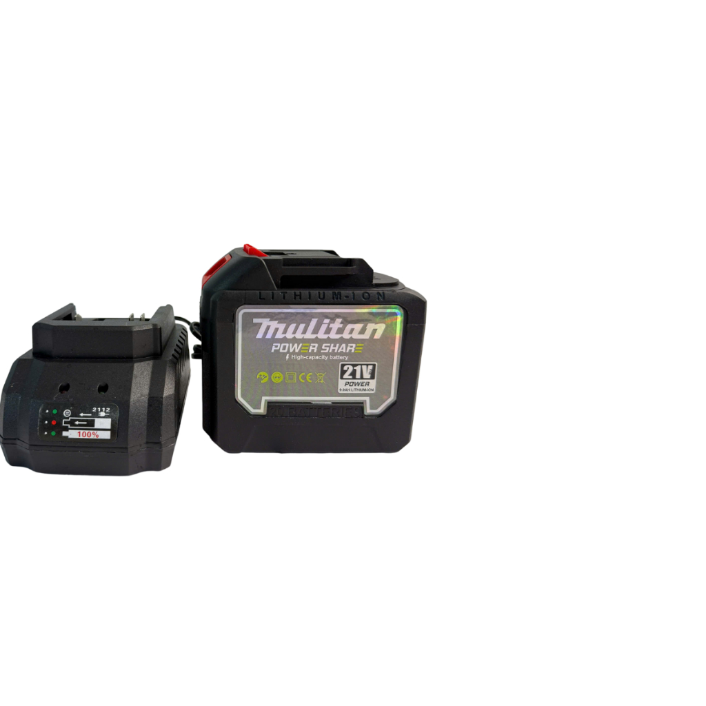 Mulitan Combo Máy Cắt & Máy Siết Bulong M21V-5510 & M21V-380, Động Cơ Không Chổi Than, 1Pin20cell Kèm Sạc , Chân Pin Phổ