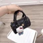 Túi xách nữ mini dáng trống da PU họa tiết Hello Kitty tặng kèm dây đeo chéo và charm bông gấu xinh yêu - ST993