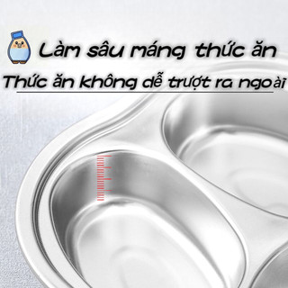 Khay cơm inox cao cấp dành cho em bé hình thú Chubby Chef Hàng chính hãng inox cao cấp an toàn cho bé (4 mẫu)