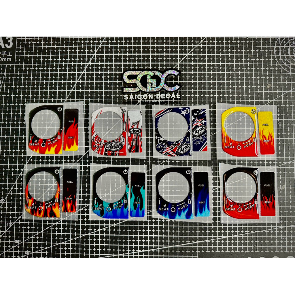 Tem Sticker Nhựa Nổi Phản Quang 3M, Dán Ổ Khoá Smartkey H.o-n.d-a V2, 8 ...