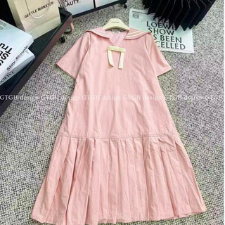 Váy bầu công sở thiết kế đuôi cá cổ thủy thủ xinh yếu