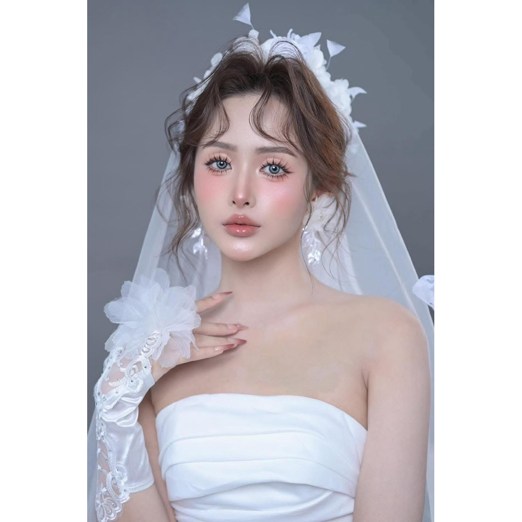 🎉🎉🎉Bờm cài cô dâu hoa voan và lông-TT1213|PHUKIENCUOIYENLINH