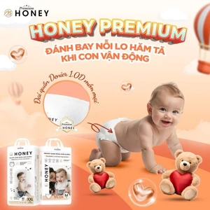 Bỉm HONEY PREMIUM Thấm Hút, Mềm Mịn, An Toàn Cho Bé Đủ Size