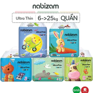 Tã/Bỉm NABIZAM Hàn Quốc dán/quần size NB50/S44/M40/L36/XL32