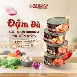 Thịt Xíu Mại Hộp 180 Gram THẾ GIỚI SỐT Thịt Hộp Đồ Hộp Ăn Liền Tiện Lợi Đậm Việt Chuẩn Vị