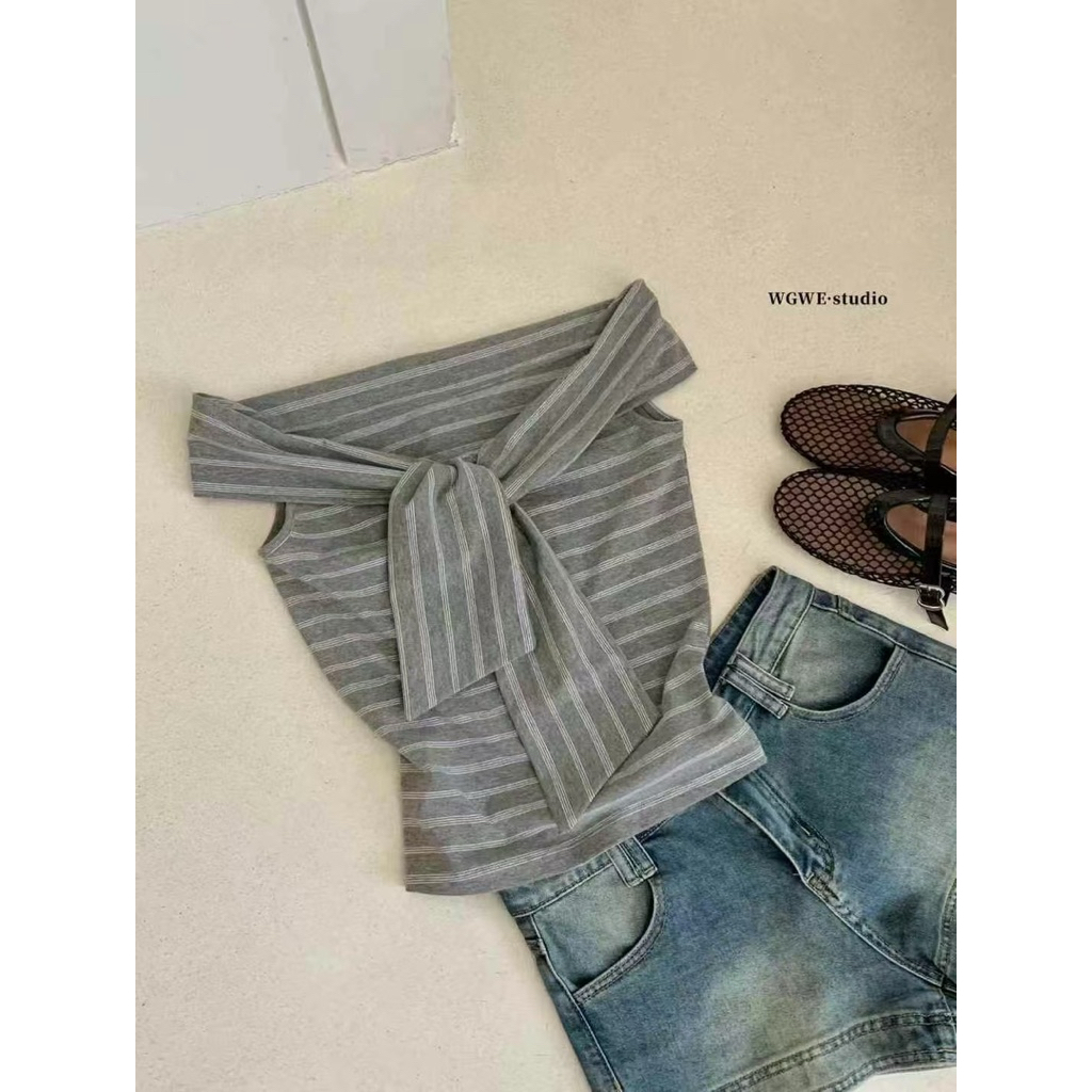𝑺𝒔𝒖.𝑺𝒕𝒖𝒅𝒊𝒐//ÁO TRÊ VAI THẮT NƠ NGỰC SIU XINH