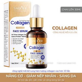 Serum Tinh Chất COLLAGEN Vitamin C E B5 NIACINAMIDE Trắng Da Giảm Mụn Trẻ Hóa Dưỡng Ẩm Và Căng Mướt Da 30ML
