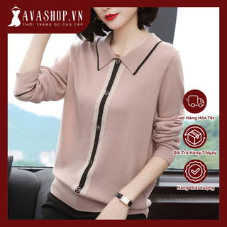 Áo Len Dệt Kim Cổ POLO Cho Nữ AL21
