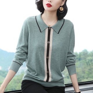 Áo Len Dệt Kim Cổ POLO Cho Nữ AL21