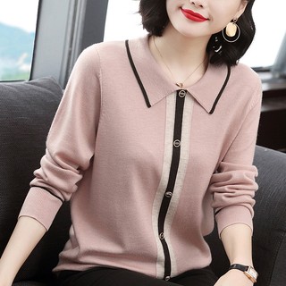 Áo Len Dệt Kim Cổ POLO Cho Nữ AL21