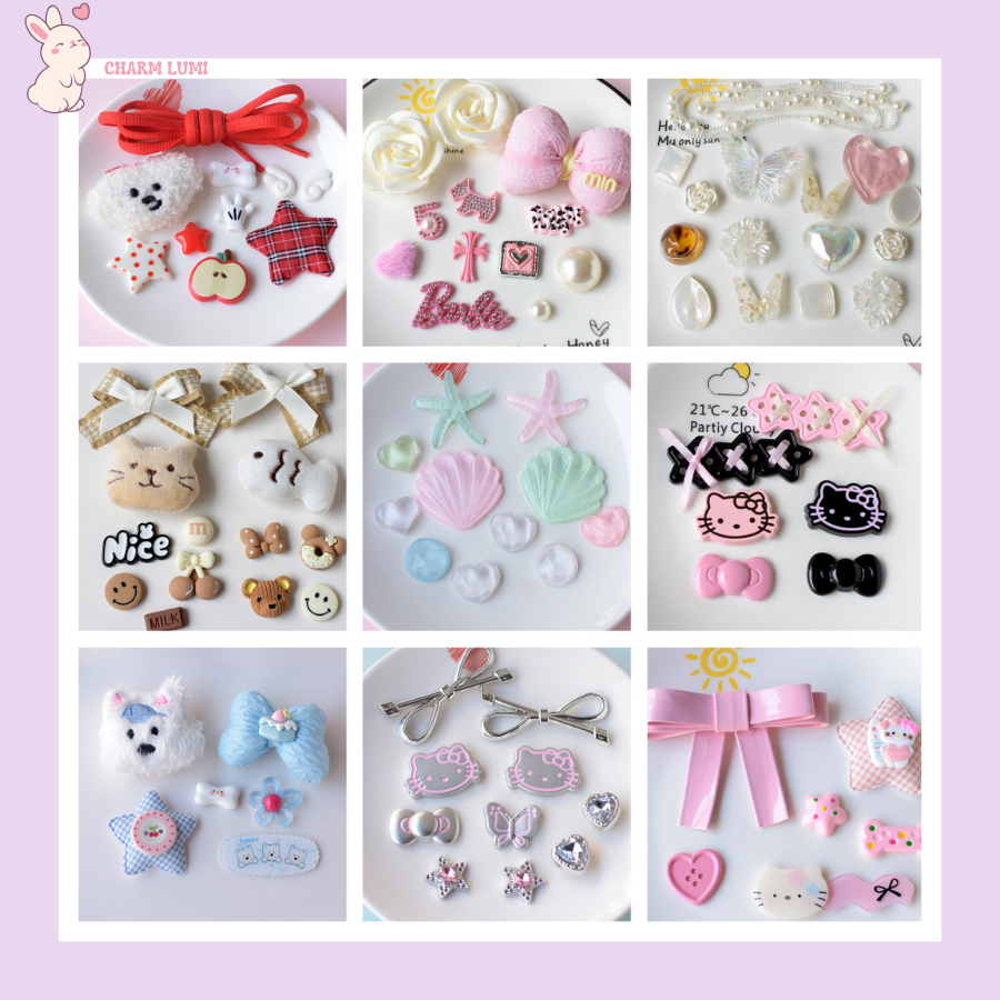 🎀 COMBO Charm Gắn Dép – Phụ Kiện Handmade DIY, Trang Trí Tiểu Cảnh, Ốp ...