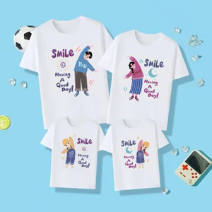 Áo Phông gia đình Mẫu áo thun gia đình du lịch Smile good day áo bố mẹ con trai con gái chất cotton mềm mịn mát ta096