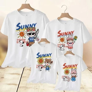 Áo thun gia đình-áo phông hội nhóm gia đình SUNNY 4 người Đồ đi biển gia đình thời trang chất cotton mềm mịn đẹp ta0100