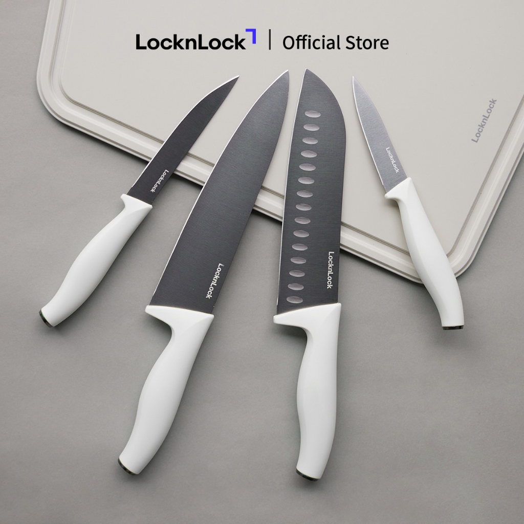 Dao Nhà Bếp LocknLock White Ege CKK926, CKK927, CKK928, CKK929 Màu Trắng, Hàng Chính Hãng - K-MALL