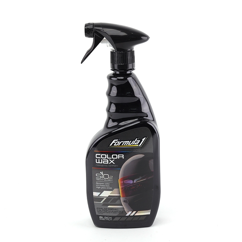 Xịt Phủ Bóng Màu Đen Ceramic Color Wax SiO2 FORMULA 1 617945 680ml Khôi Phục Màu Sơn Xe Ô Tô Xe Tải Xe Máy Chống Tia UV