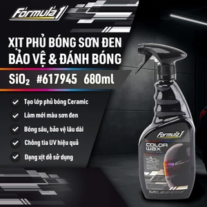 Xịt Phủ Bóng Màu Đen Ceramic Color Wax SiO2 FORMULA 1 617945 680ml Khôi Phục Màu Sơn Xe Ô Tô Xe Tải Xe Máy Chống Tia UV
