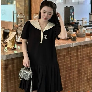 Váy bầu công sở thiết kế phối cổ thủ thủy xinh (TẶNG KÈM TAG)