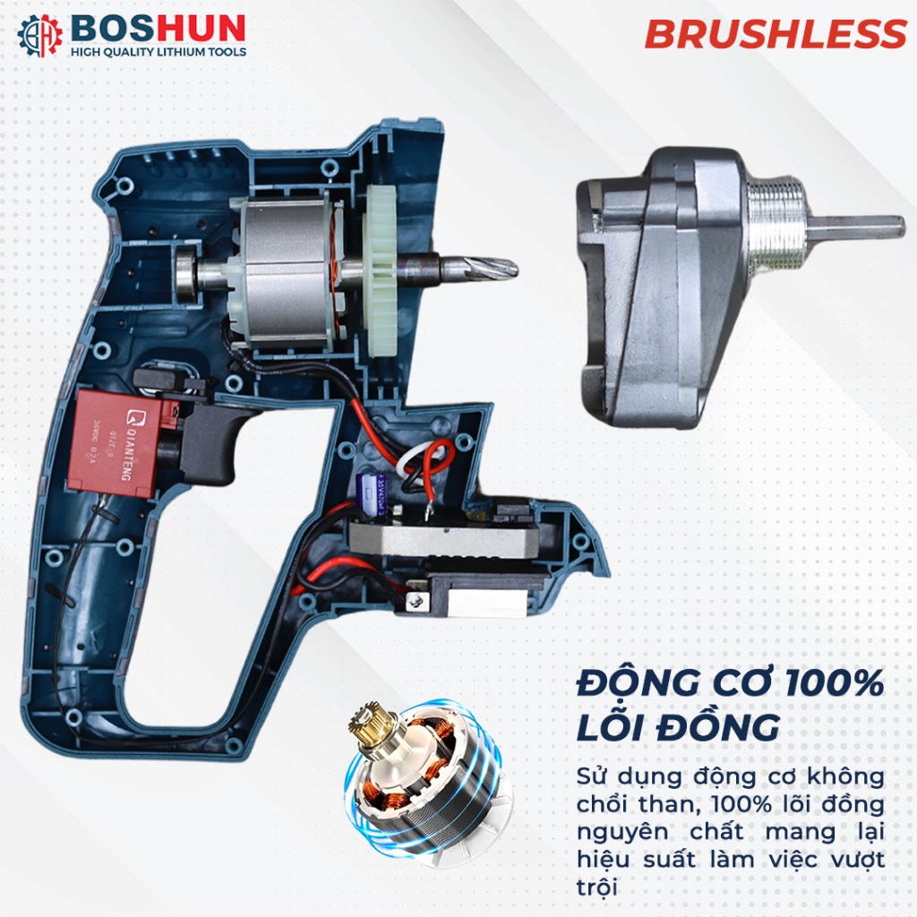 [CHÍNH HÃNG] Máy Đầm Dùi Bê Tông Pin Boshun BS-DG35BL - Chuyên Đầm Dùi, Nén Bê Tông, Bảo Hành Chính Hãng 12 Tháng