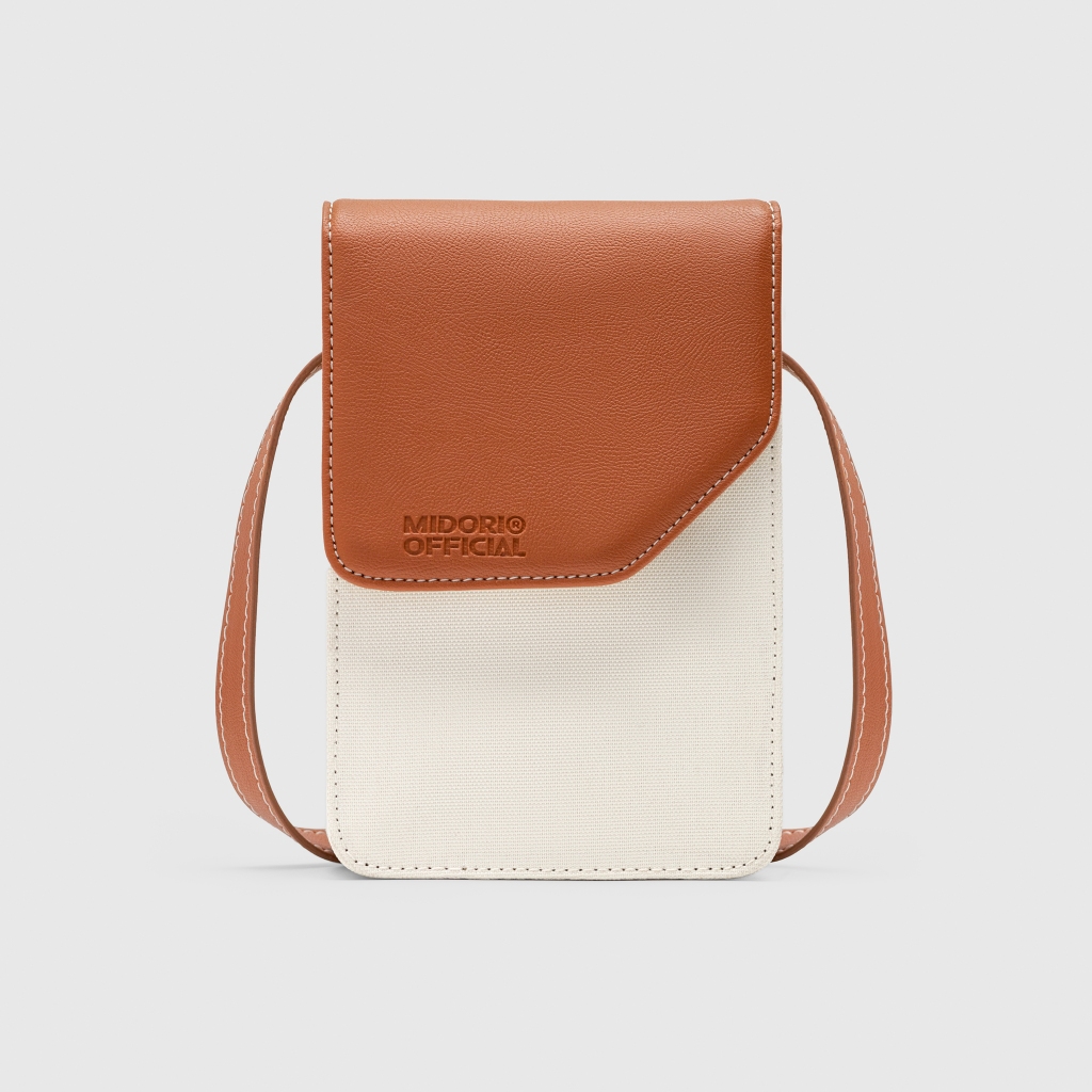 Túi VILOR Đeo Chéo Đựng Điện Thoại Vải Polyester Phối Da PU Nam Nữ Đi Chơi | MIDORI BAG COLLECTION