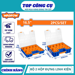 ĐỒ NGHỀ WADFOW Bộ 2 hộp đựng linh kiện chia ngăn WTB1633