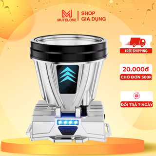 Đèn pin đội đầu 1 bóng siêu sáng chiếu xa 400m, pin trâu, đèn đội đầu 2 màu ánh sáng trắng