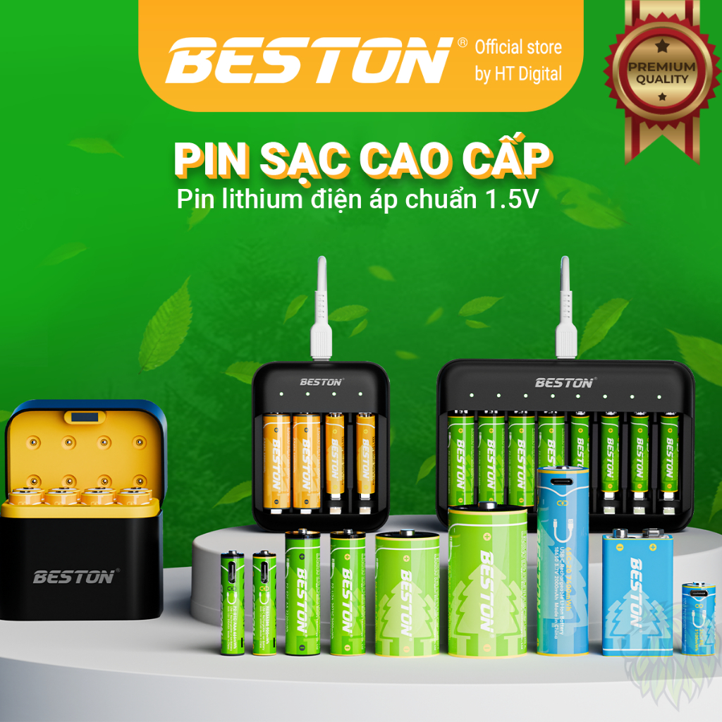 Pin sạc Beston 1.5V , pin sạc lithium cao cấp, sạc lại lên đến 1000 lần ...