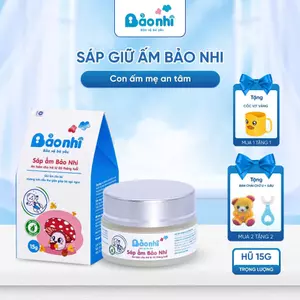 Sáp Giữ Ấm Cho Bé BẢO NHI Tránh Cảm Giảm Ho Ngừa Ngạt Mũi Từ Tinh Dầu Thiên Nhiên An Toàn Cho Bé 15g