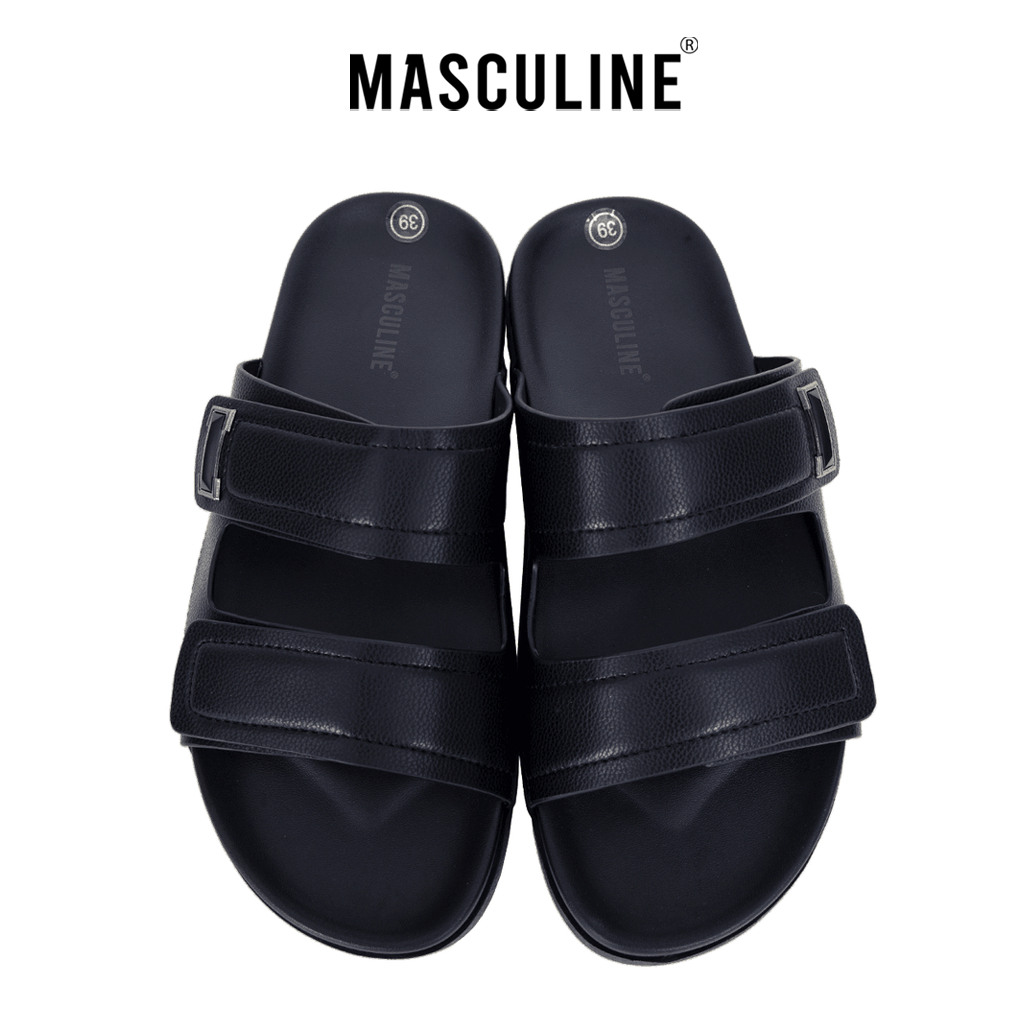 Dép nam cao cấp MASCULINE, Dép da chính hãng kiểu dáng trẻ trung, đế PU chống trơn trượt - MCT511