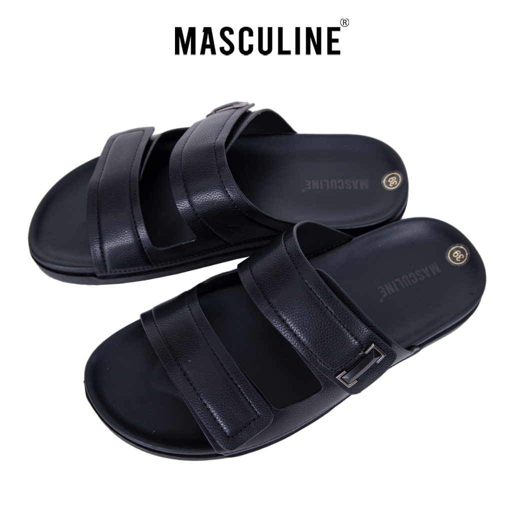 Dép nam cao cấp MASCULINE, Dép da chính hãng kiểu dáng trẻ trung, đế PU chống trơn trượt - MCT511